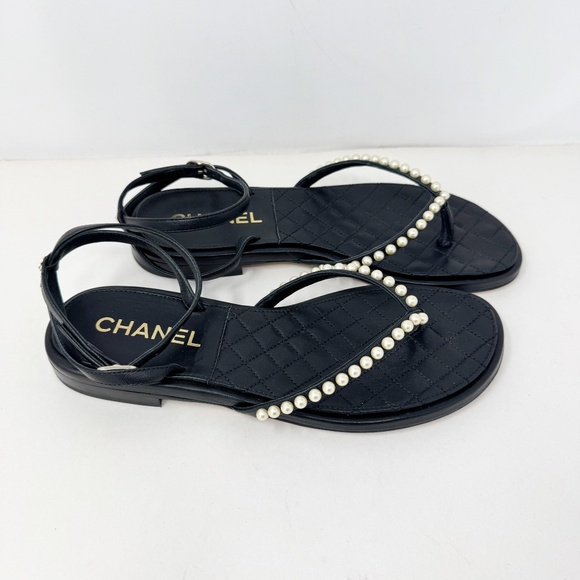 Chanel Pearl Strap Sandals - Picture 3 of 8